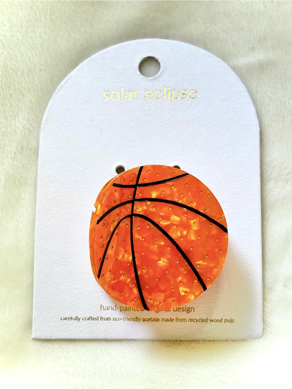 Solar Eclipse Basketball Hair Claw Clip